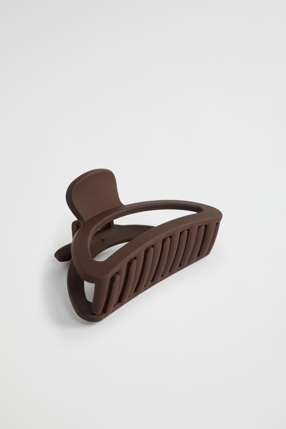 Crescent Hair Claw  Hot Chocolate  hi-res