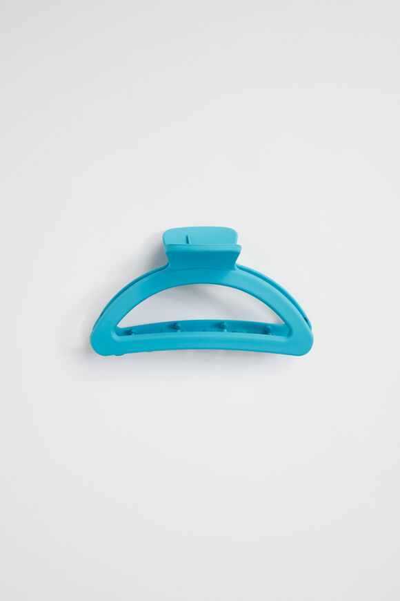 Crescent Hair Claw  Peacock Blue  hi-res