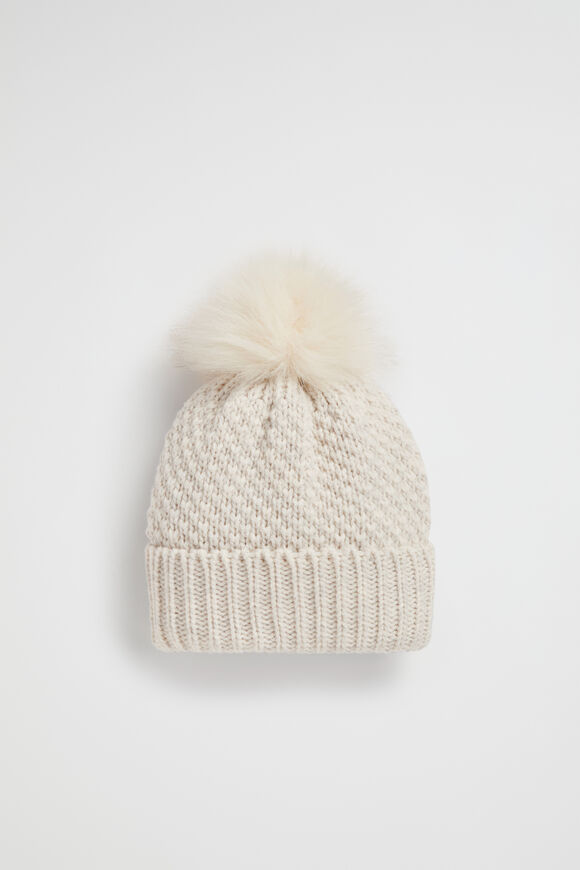 Knit Beanie  Oat Marle  hi-res