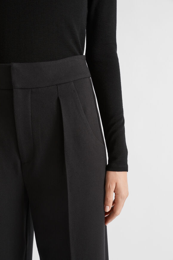 High Waist Suit Pant  Black  hi-res