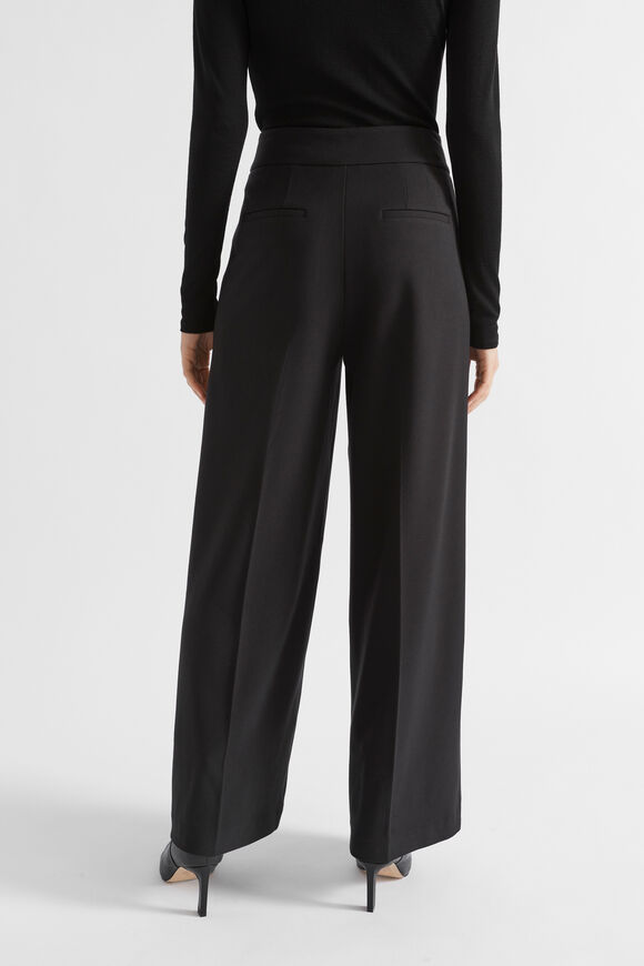 High Waist Suit Pant  Black  hi-res