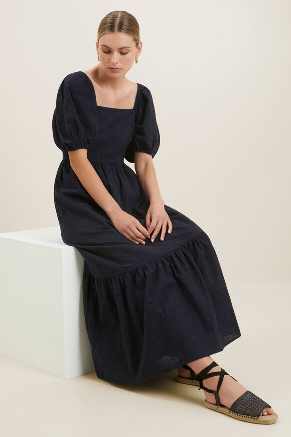 Broderie Maxi Dress  Deep Navy  hi-res