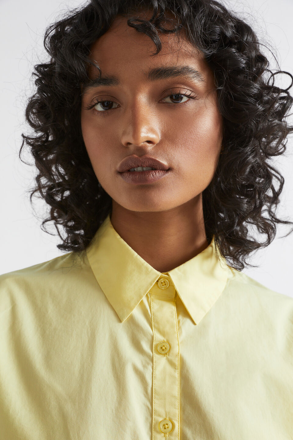 Poplin Button Down Shirt  Soft Butter