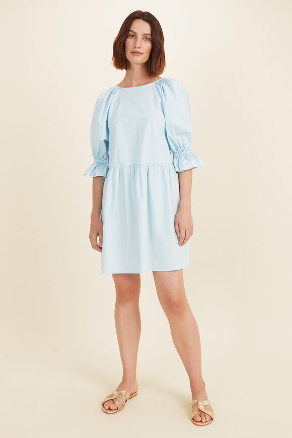 Poplin Smock Mini Dress  WINTERSKY  hi-res