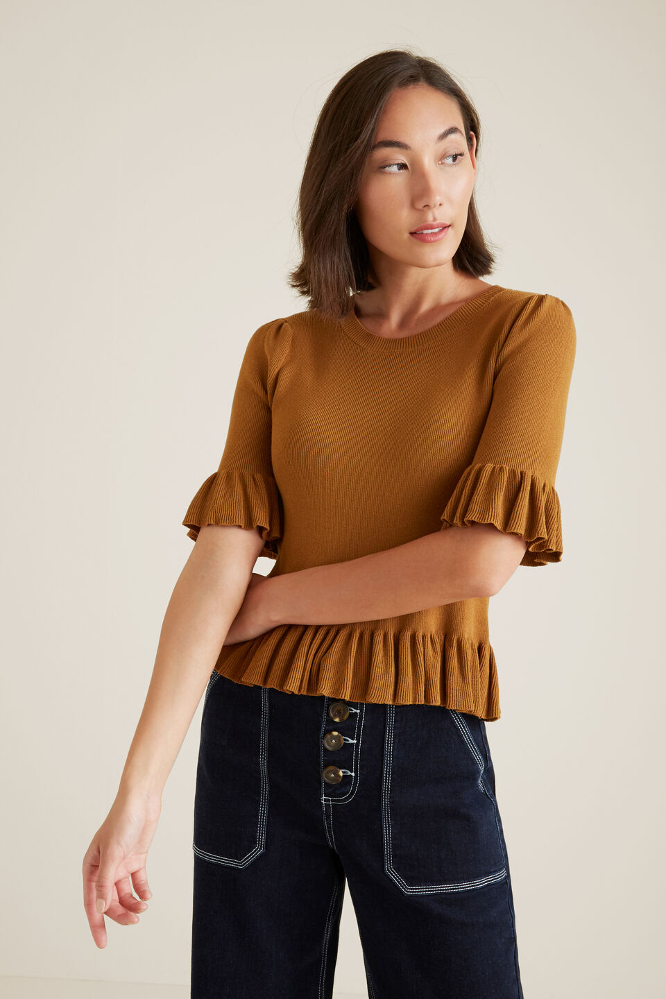 Frill Knit Top  