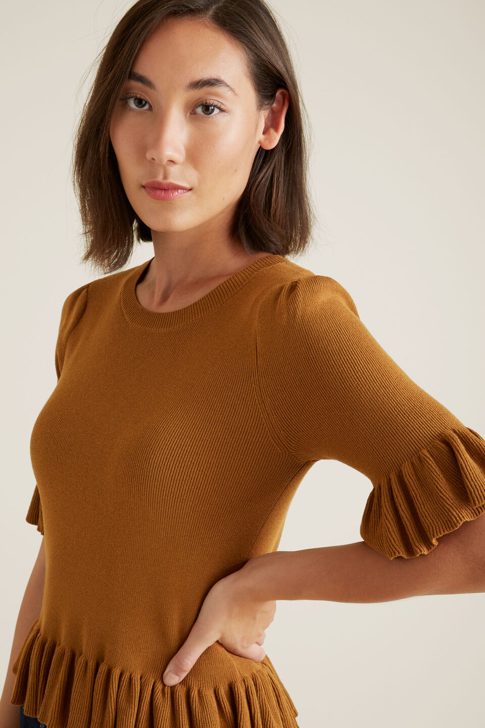 Frill Knit Top  