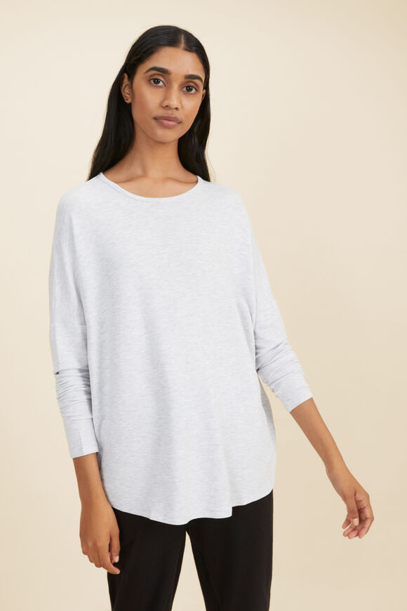 Core Curve Hem Sweat  Light Grey Marle  hi-res