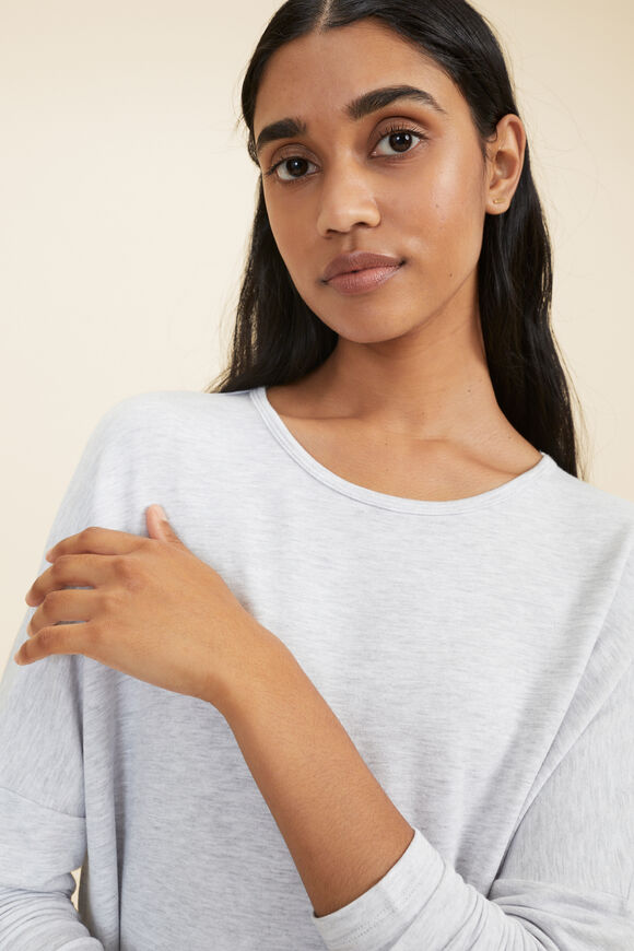 Core Curve Hem Sweat  Light Grey Marle  hi-res