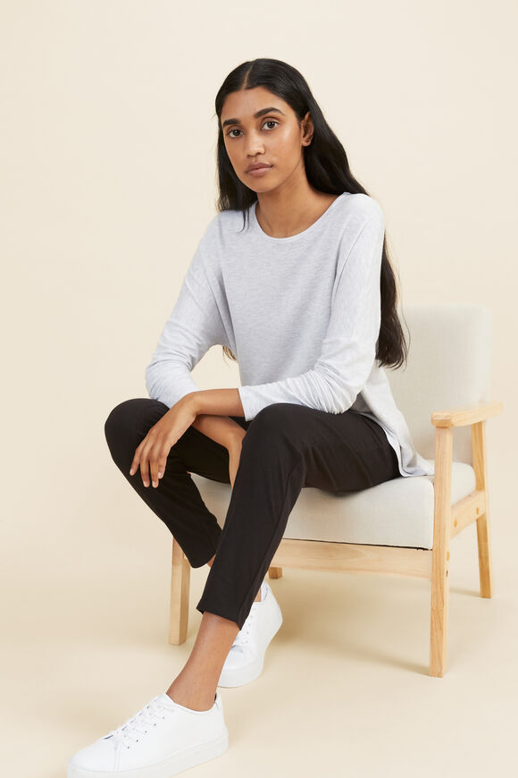 Core Curve Hem Sweat  Light Grey Marle  hi-res