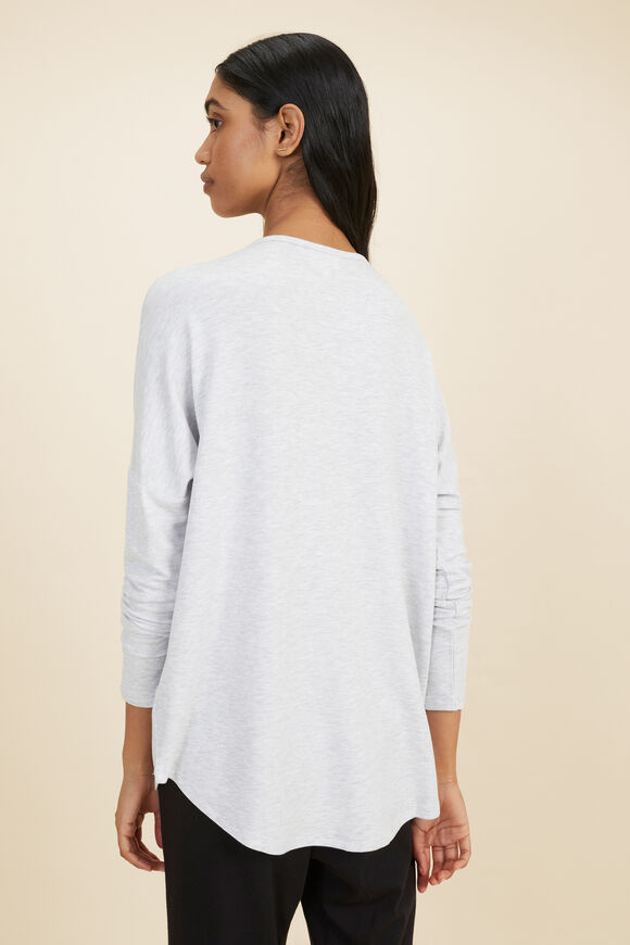Core Curve Hem Sweat  Light Grey Marle  hi-res