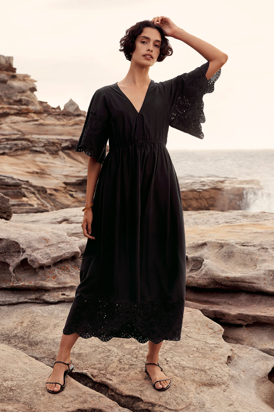 Embroidery Maxi Dress  