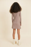 Rib Button Polo Dress  Cocoa  hi-res