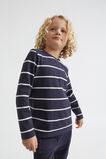 Core Logo Rugby Tee  Midnight Blue Stripe  hi-res