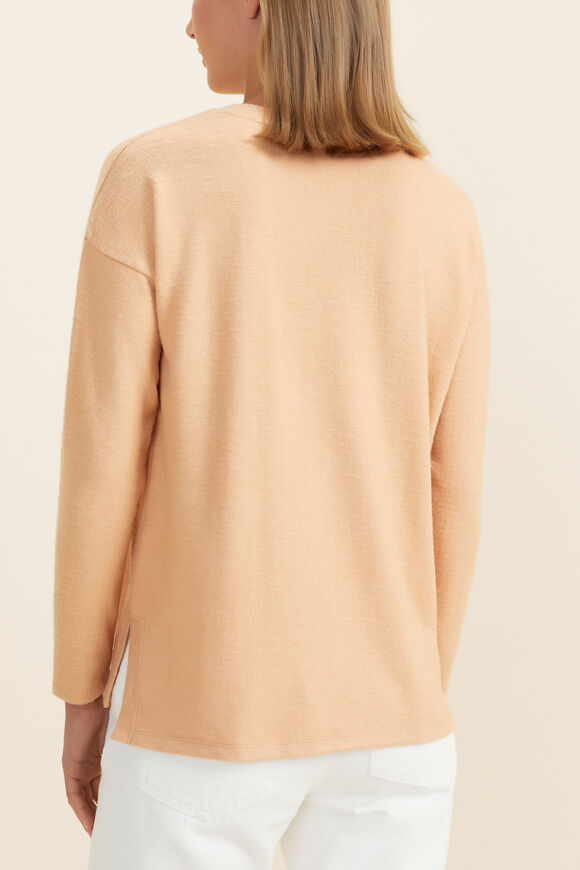Supersoft V Neck Top  Light Ginger  hi-res
