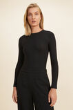 Core Rib Long Sleeve Top  Black  hi-res