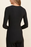 Core Rib Long Sleeve Top  Black  hi-res