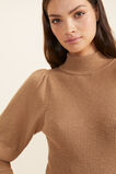 Boucle Fitted Rib Knit  Deep Chai  hi-res