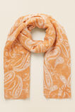 Paisley Print scarf  Dark Apricot  hi-res