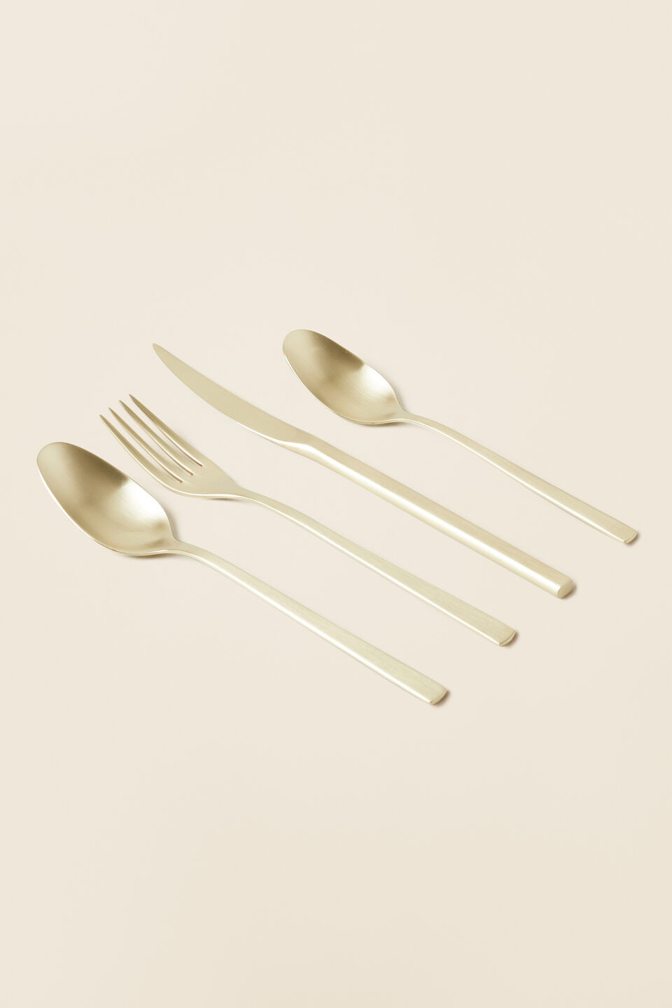 Rae 16 Piece Cutlery Set  Brass