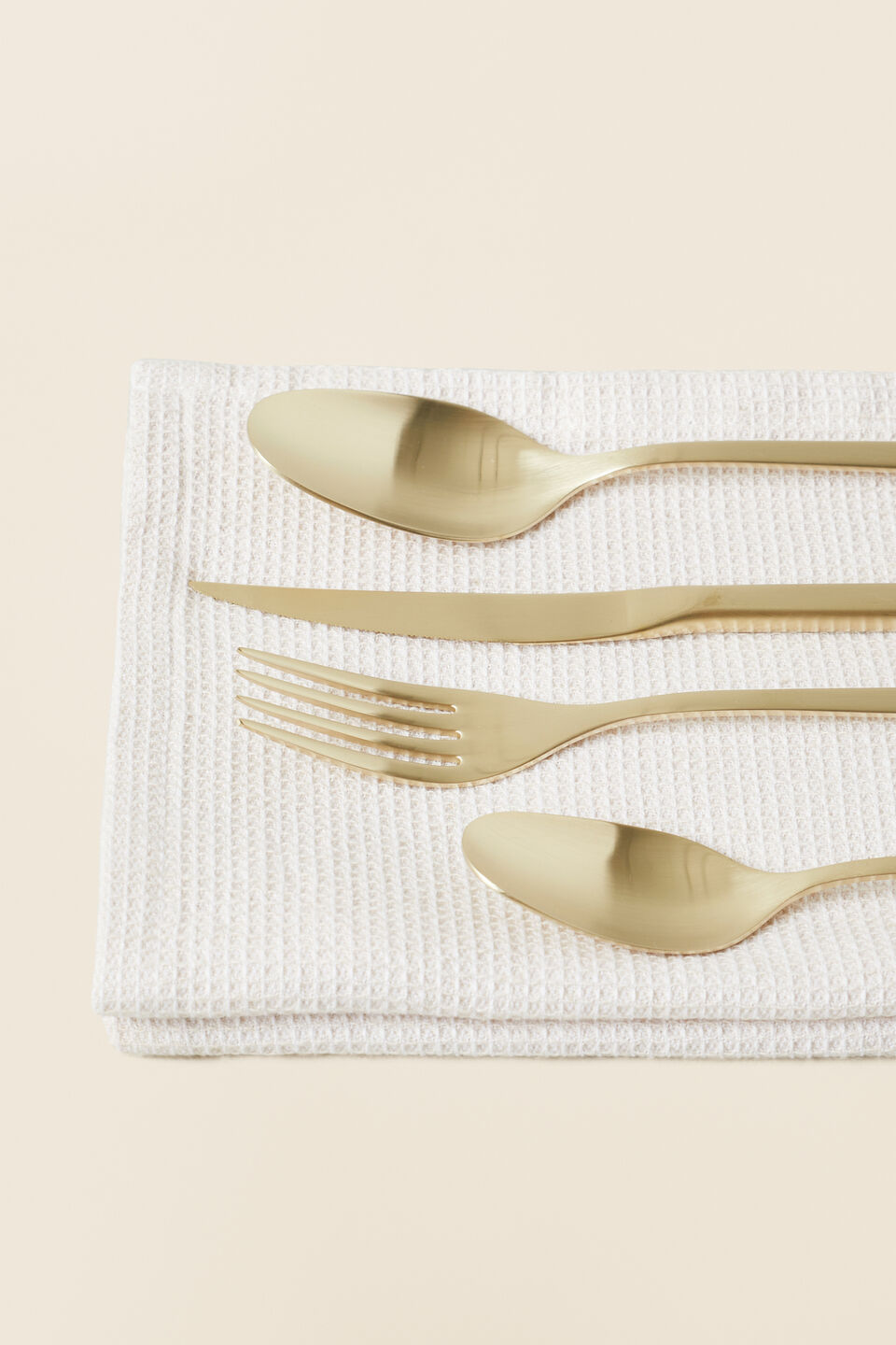 Rae 16 Piece Cutlery Set  Brass