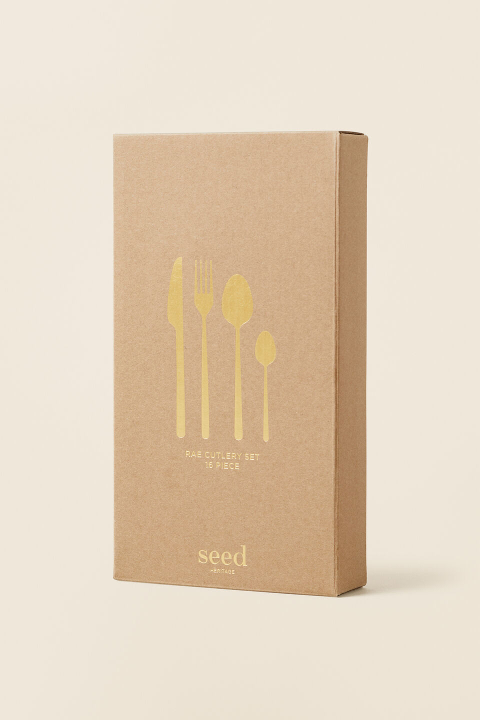 Rae 16 Piece Cutlery Set  Brass