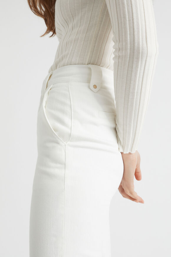 Wide Leg Denim Pant  Cloud Cream  hi-res