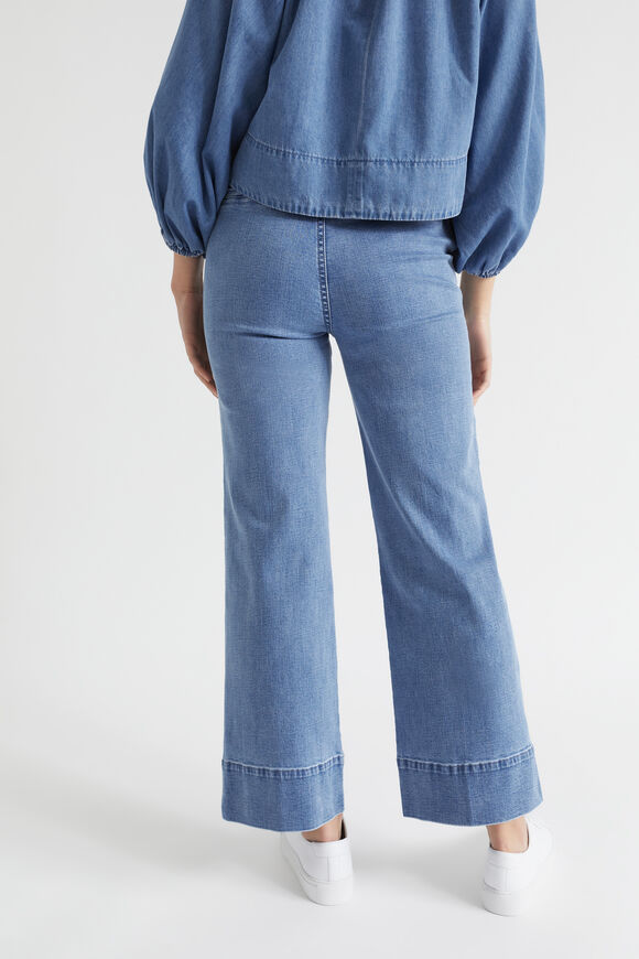 Wide Leg Denim Pant  Harmony Blue  hi-res
