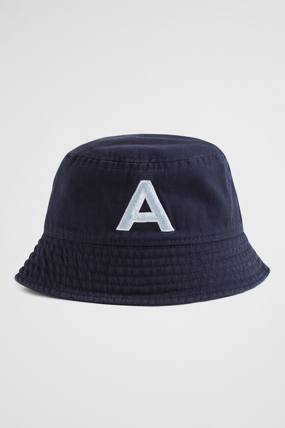 Initial Emb Bucket Hat  A  hi-res