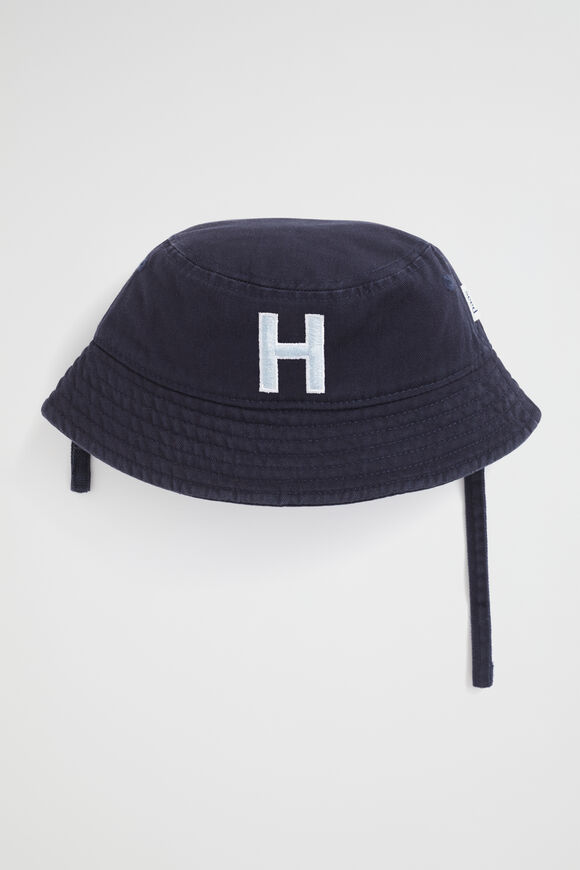 Initial Emb Bucket Hat  H  hi-res