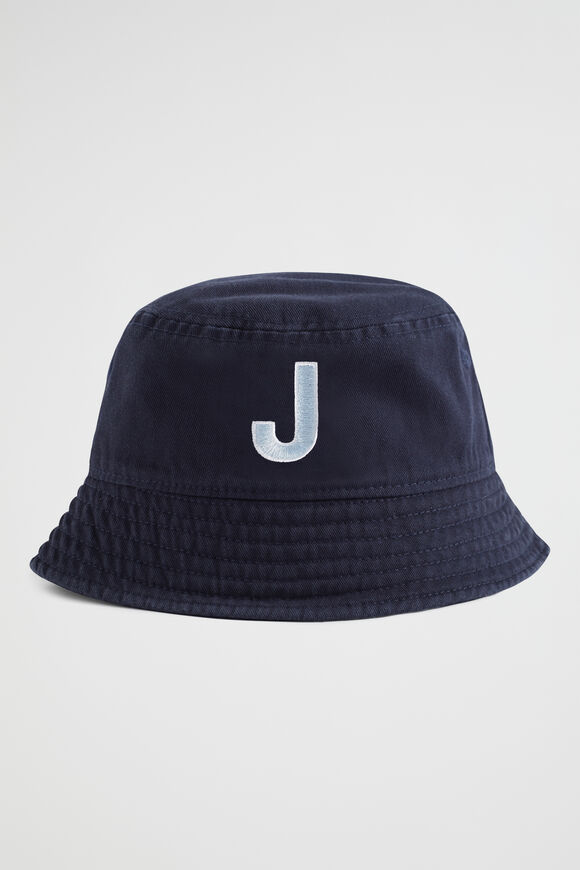 Initial Emb Bucket Hat  J  hi-res