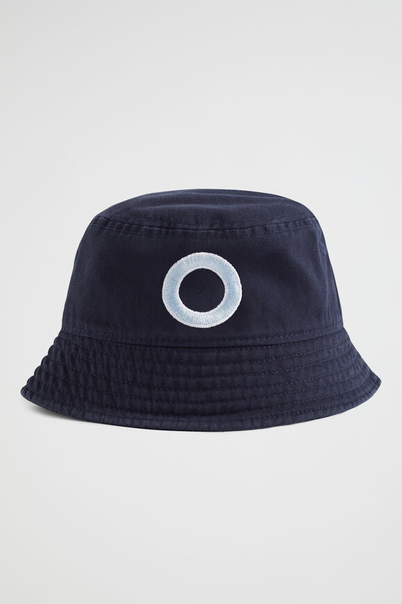 Initial Emb Bucket Hat  O  hi-res