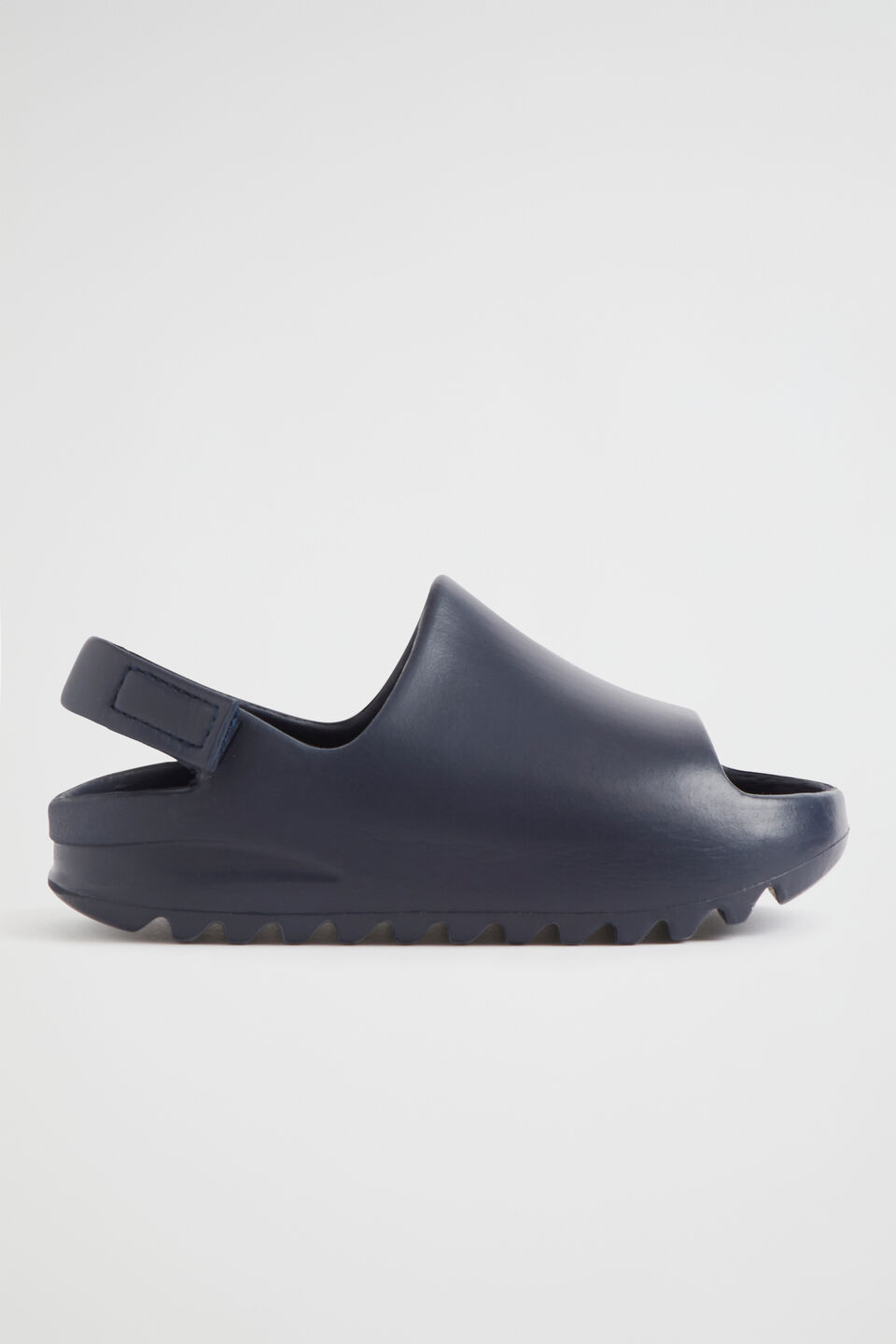 Rubber Moulded Slide with Strap  Navy