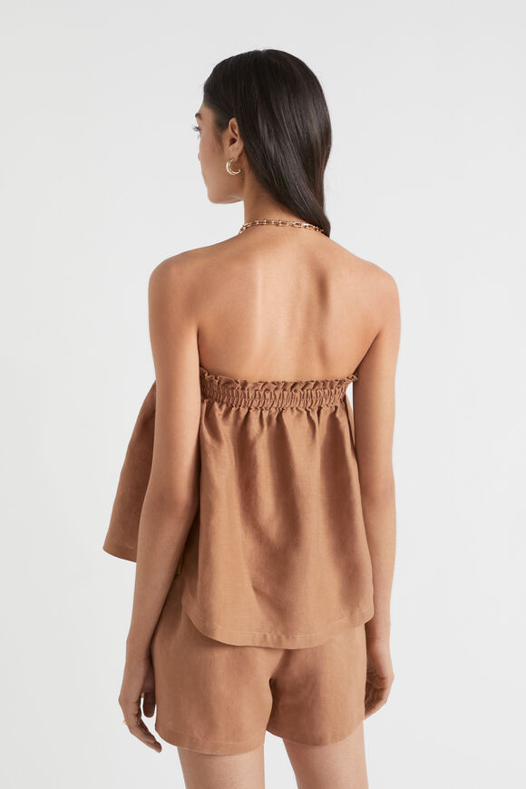 Core Linen Paperbag Short  Auburn Brown  hi-res