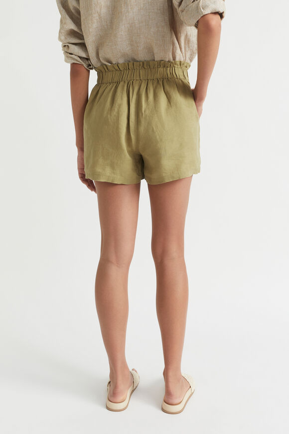 Core Linen Paperbag Short  Deep Bronze  hi-res