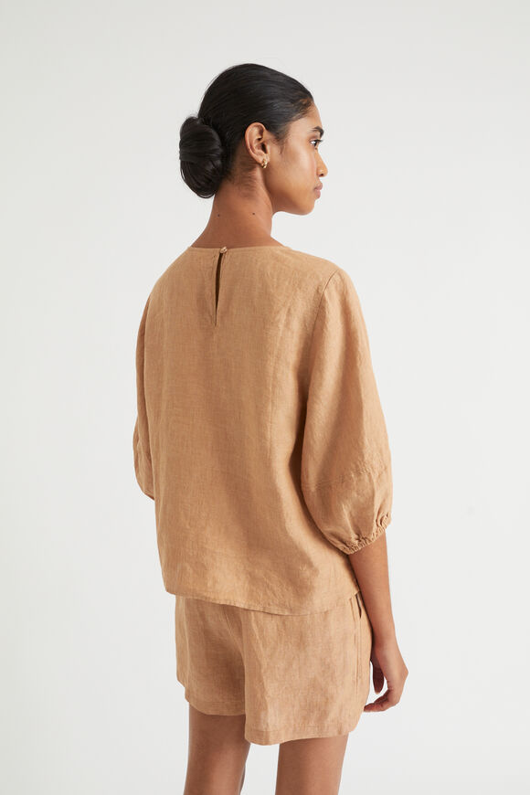 Core Linen Paperbag Short  Light Toffee Cross Dye  hi-res