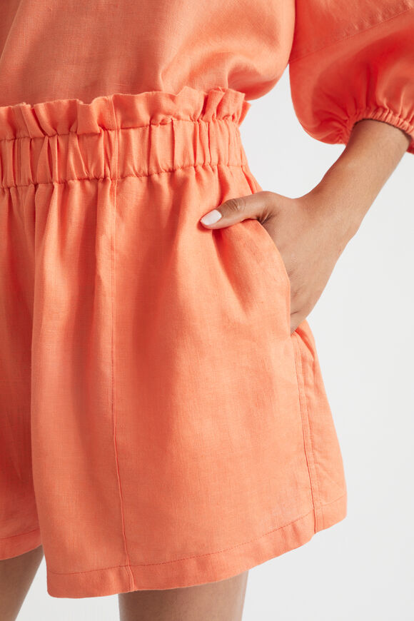 Core Linen Paperbag Short  Orange Spritz  hi-res
