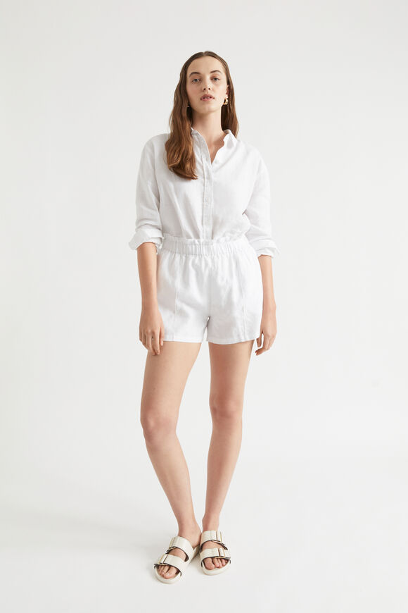 Core Linen Paperbag Short  Whisper White  hi-res