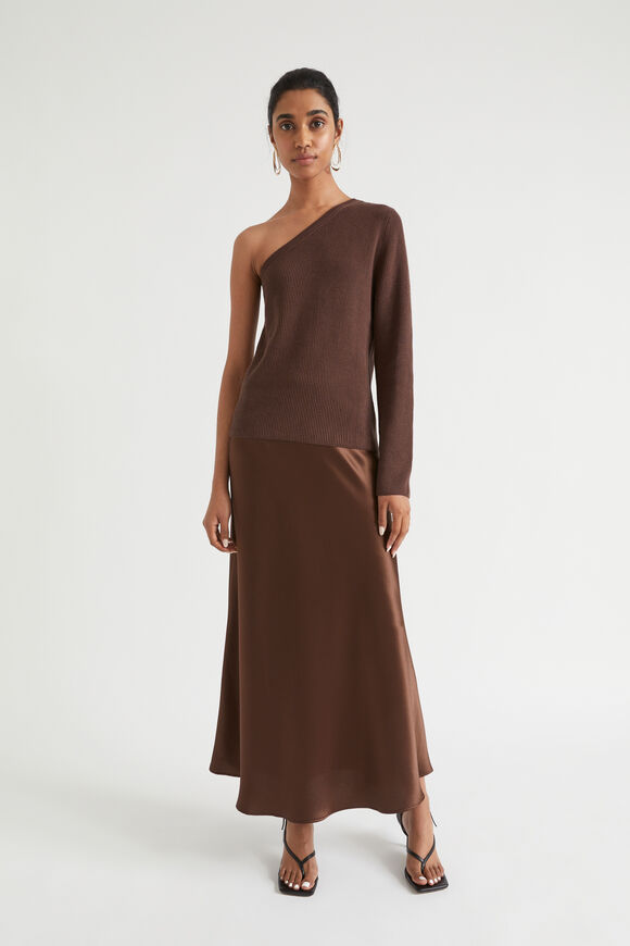One Shoulder Knit  Deep Raisin  hi-res