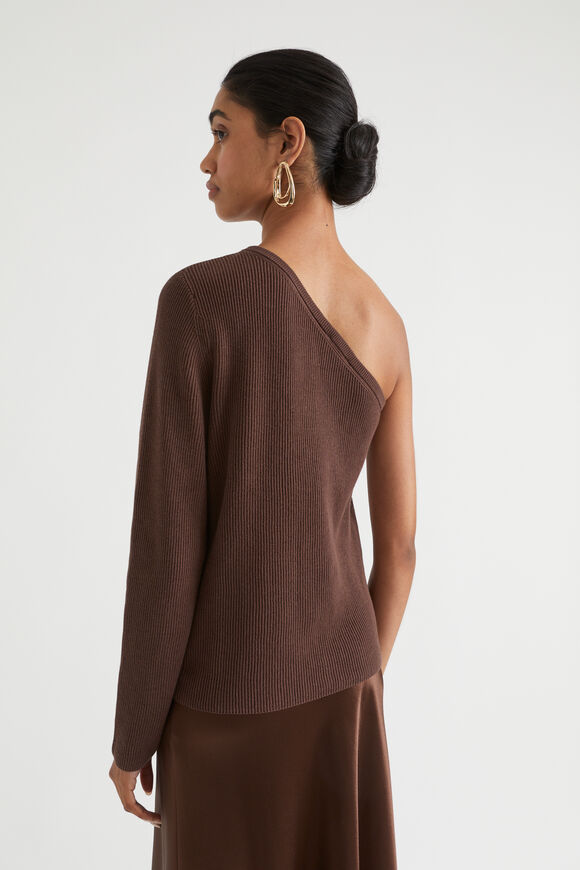 One Shoulder Knit  Deep Raisin  hi-res