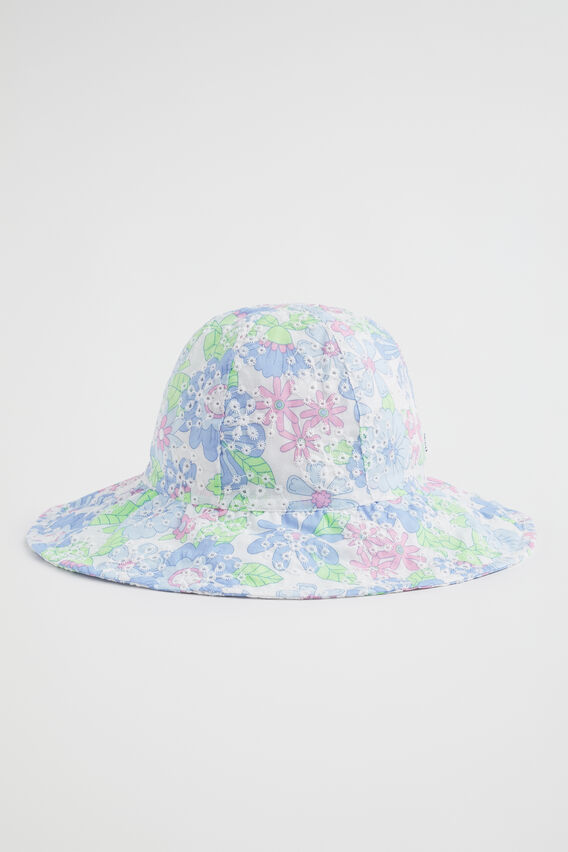 Cutwork Floral Bucket Hat  Multi  hi-res