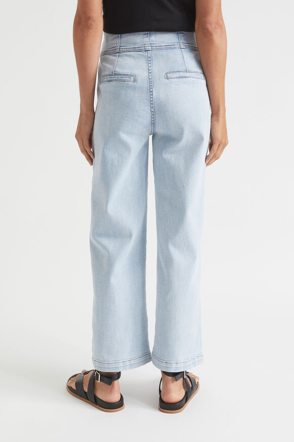 High Waist Crop Jean  Ice Blue Denim  hi-res