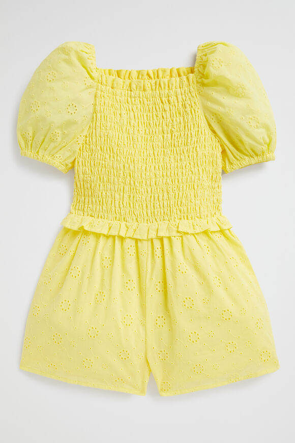 Floral Openwork Playsuit  Sunshine  hi-res