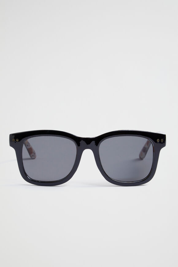 Black Printed Waymax Sunglasses  Multi  hi-res
