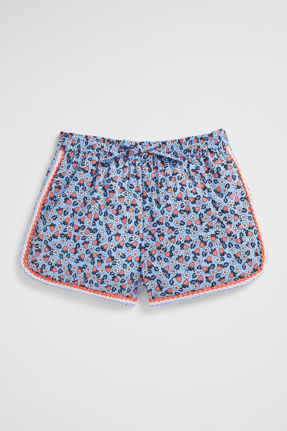 Crochet Trim Short  Periwinkle  hi-res