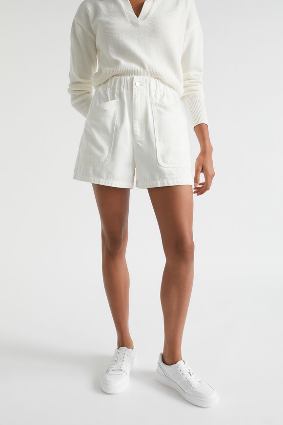 Denim Elasticated Short  Cloud Cream  hi-res