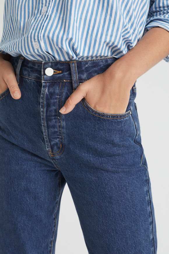 Long Length High Waist Jean  Night Blue Denim  hi-res