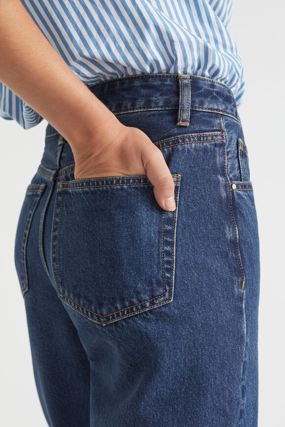 Long Length High Waist Jean  Night Blue Denim  hi-res