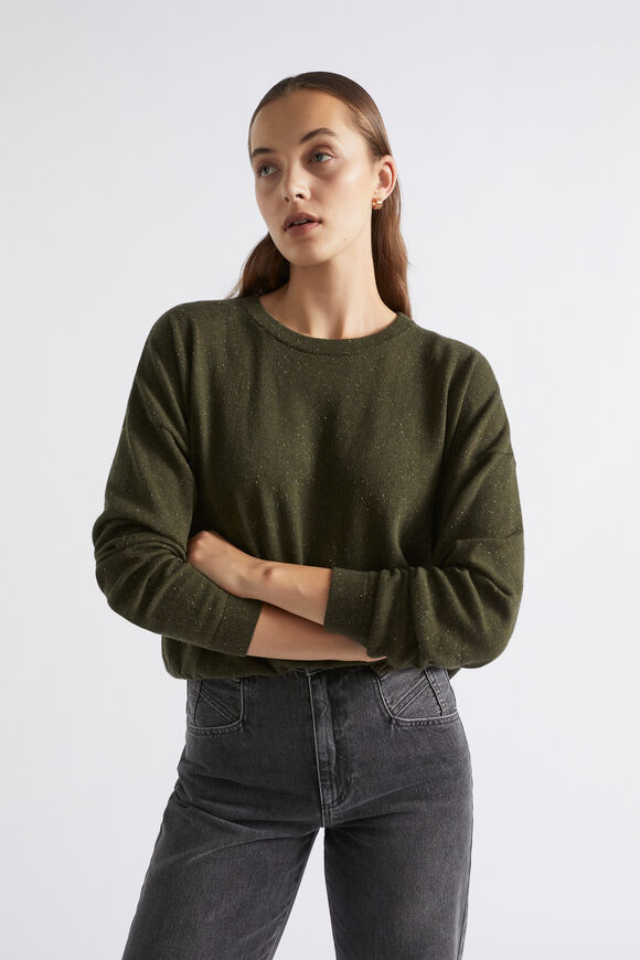 Easy Speckle Knit  Dark Fern Speckle  hi-res