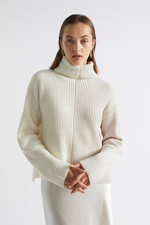 Two Tone Knit  Cloud Cream  hi-res
