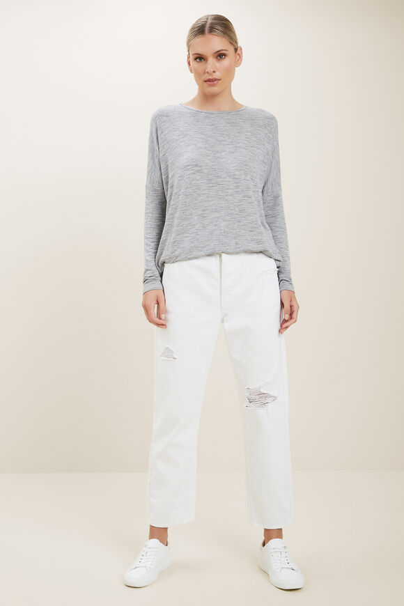 Spacedye Hi-Low Sweater  Stormy Grey Spacedye  hi-res